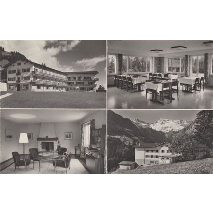 Adelboden Spittler Haus Switzerland Real Photo Postcard