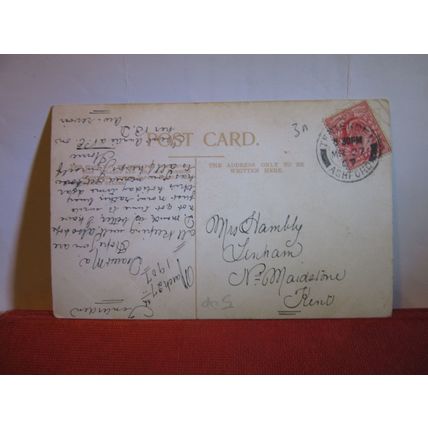 HIDDEN TREASURES, children hiding . used antique postcard 1907 pm =