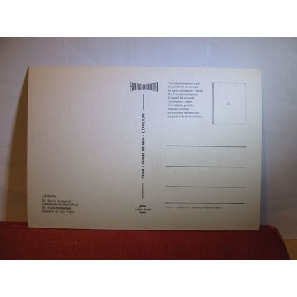 ST PAULS cathedral, LONDON unused postcard Friendship card =