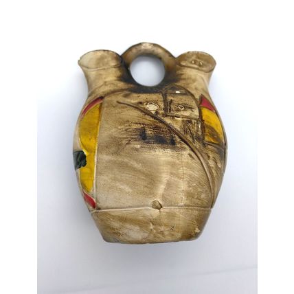 Vintage Wedding Vase Double Spout Mexican Native American Style - 5.5" tall