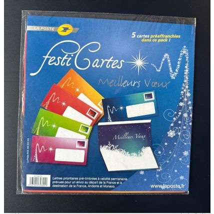 PAP Payé France lot de 5 Edition limitée Festicartes Meilleurs Voeux Entier
