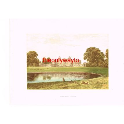 BADMINGTON HOUSE, Nr TETBURY, GLOUCS, (DUKE BEAUFORT), Book Illustration, c1880