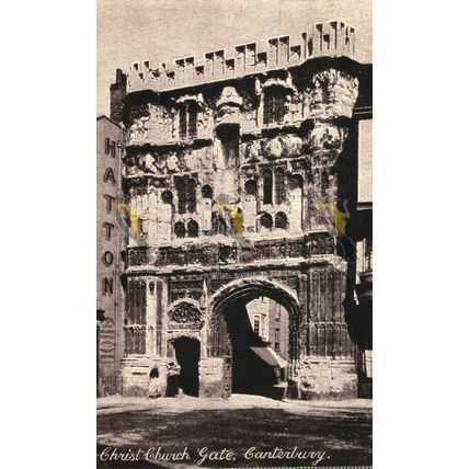 Christ Church Gate, Canterbury, Kent, Thin Christian Novels Postcard, 1910s
