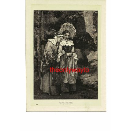 Alsatian Pilgrims, Alsace, France, Book Illustration (Print), c1880