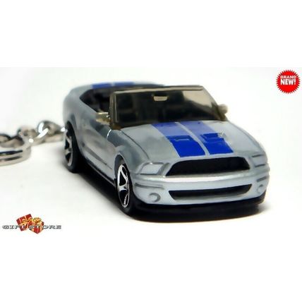 RARE KEYCHAIN SILVER FORD SHELBY MUSTANG CONVERTIBLE GREAT GIFT NOVELTY