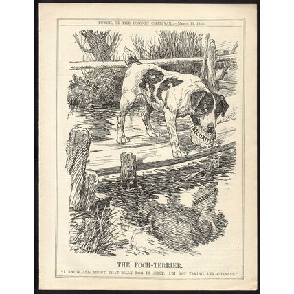 FOCH-TERRIER 1919 John Bernard Partridge PUNCH CARTOON PAGE