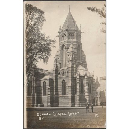 School Chapel, Rugby, Warwickshire, 1910 - ETW RP Postcard