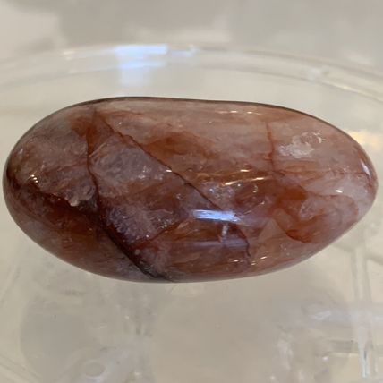 2.25" RED FIRE QUARTZ Hematoid Crystal Polished Palm Stone Tumbled Madagascar