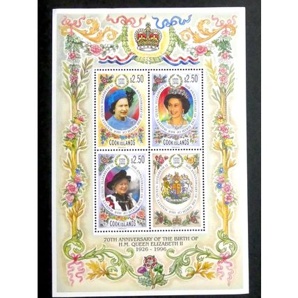 COOK ISLANDS 1996 Queen Elizabeth Miniature Sheet SG MS1395 Unmounted Mint