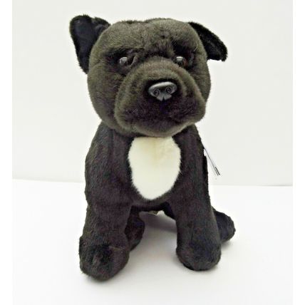 Amstaff Staffie Staffordshire Bull Terrier 12" Plush Black, Blue, Brindle or Red
