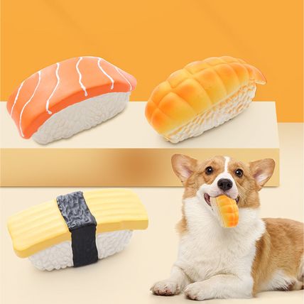 SUSHI SMALL LATEX DOG TOYS CUTE PUPPY SQUEAKY TOYS 3 STYLES AVAILABLE UK SELLER