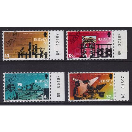 JERSEY SG526-529 1990 INTERNATIONAL LITERACY YEAR, NEWS MEDIA ~ FINE USED