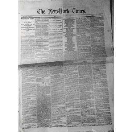 The New York Times, Sunday July 16, 1865. Civil War; Miss Harris Insanity Trial