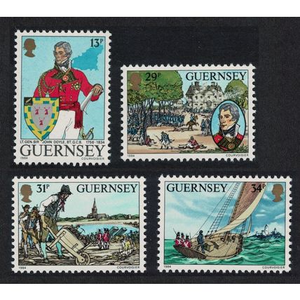 Guernsey Lt Gen Sir John Doyle 4v 1984 MNH SG#328-331