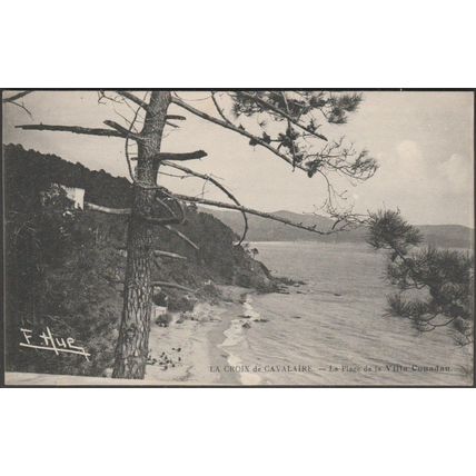 La Plage de la Villa Couadan, La Croix de Cavalaire, c.1930 - Hue CPA