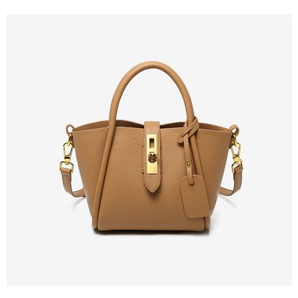 Genuine Leather Women's Top-handle Bags Brown