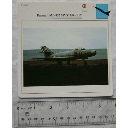 Dassault MD.452 Mystere IIC - France - Fighter - Collectors Club Card