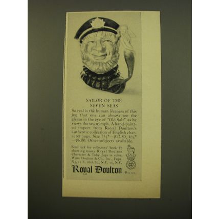 1961 Royal Doulton Character Jugs Advertisement - Sailor of the Seven Seas