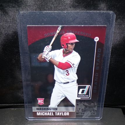 DONRUSS PREFERRED 2015 MICHAEL TAYLOR GRAND STAND ROOKIE CARD #13