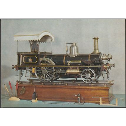 Model of an 1862 Egyptian Locomotive - Bethnal Green Museum Postcard