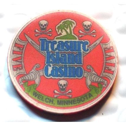 (1) $5. Treasure Island Casino Chip - Red Wing, Minnesota - 1990