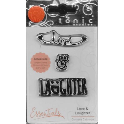 Tonic Studios. Love & Laughter Stamp Set. Stamping Cardmaking Scrapbooking Craft