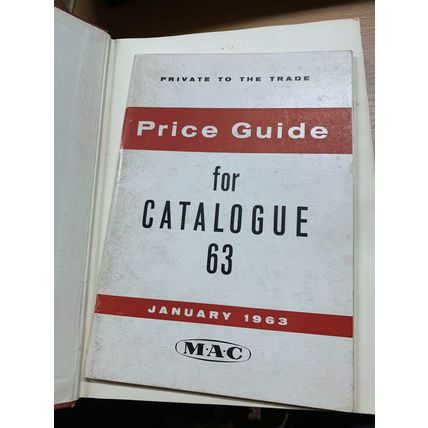 RARE* 1963 MAC METAL AGENCIES Co No.63 CATALOGUE HEAVY BOOK & PRICE LIST (P12)