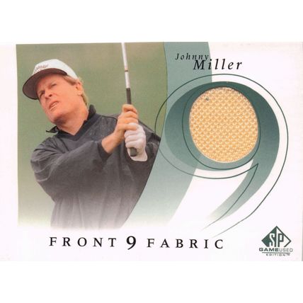 Johnny Miller Front 9 Fabric 2002 Upper Deck Authentic Shirt Card