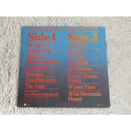 STEVE MILLER BAND, GREATEST HITS 1974-78 VINYL LP.
