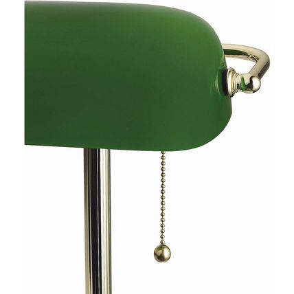 Catalina Lighting Traditional Desk Lamp, Green, Smart Home Capable for Home Offi