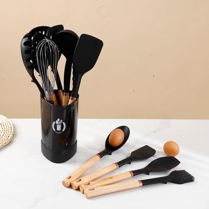 Silicone Cooking Utensils Set for Kitchen,446°F Heat Resistant 13 Pcs Non-Stick