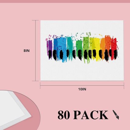 ESRICH Canvas Boards for Painting 8X10, 80 Pack Painting Canvas, Primed Cotton C