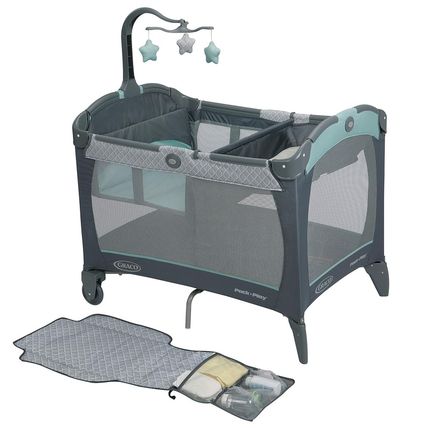 Graco Pack and Play Change 'N Carry Playard | Includes Portable Changing Pad, Ma