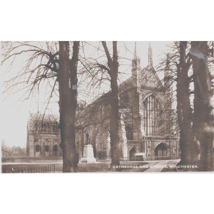 Winchester Cathedral And Avenue Winchester Hampshire Postcard (QHAM329)