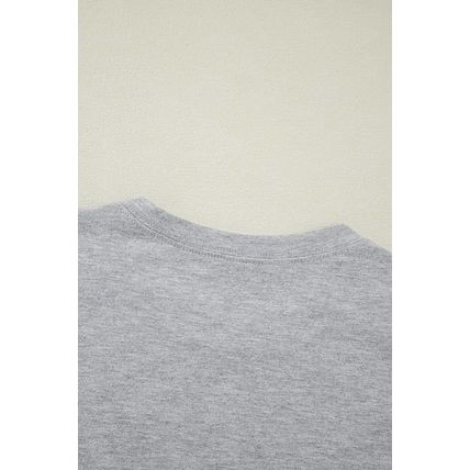 Gray Crew Neck Pleated Tank Top