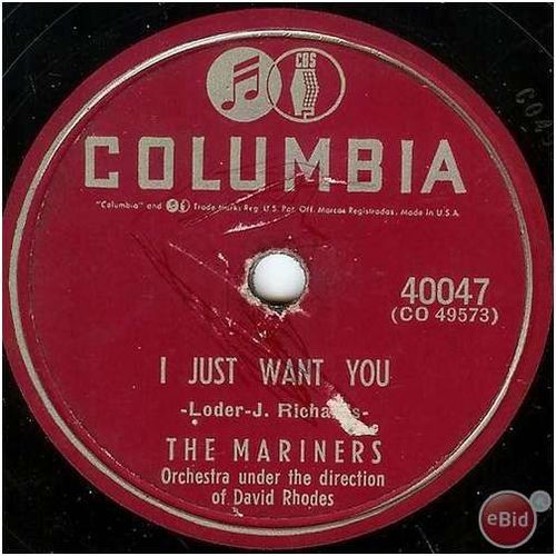 Columbia 78 #40047 - "I See The Moon" & "I Just Want You" - The Mariners