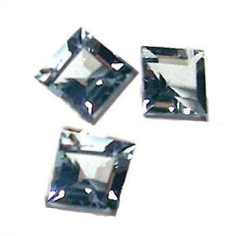 AQUAMARINE gemstones 1.50+ cts 5mm x 5mm lot of 3 square blue