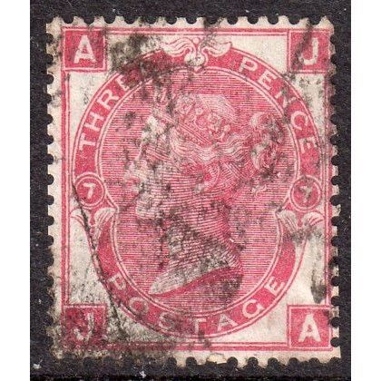 1867 Sg102 3d deep rose plate 7 very fine used (J A) U111