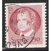 Fa 1289: 1 Kr. 90 brown-red Definitive Stamp: King Carl XVI Gustaf.