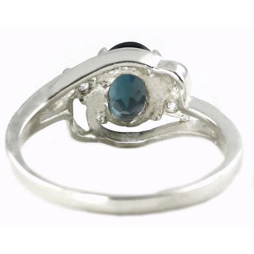 London Blue Topaz, 925 Sterling Silver Ring, SR176