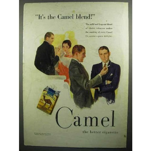 1930 Camel Cigarettes Ad - It's the Camel Blend