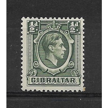 Gibraltar.SG121 1/2d King George VI (Green).Mounted Mint.Sept18