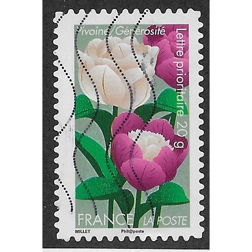 FRA 2012 (60c)(S/A) 'FLOWERS - PEONIES ' FINE USED (EBID56-698)