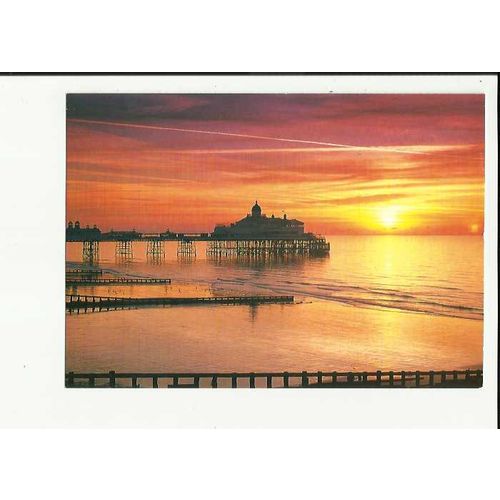 Sussex EASTBOURNE Pier Sunrise Postcard by Salmon (2-63-05-06)