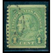 Used 597 1c Benjamin Franklin Fine M09741