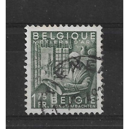 Belgium.SG1220 1f 75 Woman Making Lace (Green).Fine Used.Dec21