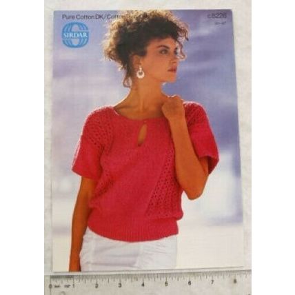 Vintage: Sirdar 8226 top, cotton DK