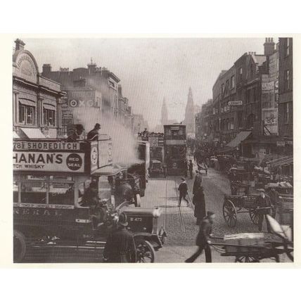 Aldgate Station WW1 Tram 78 Shoreditch Open Top London Transport Museum Postcard