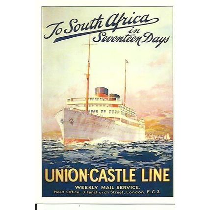 Advertising UNION-CASTLE LINE To South Africa Postcard (Robert Opie (01OL02)