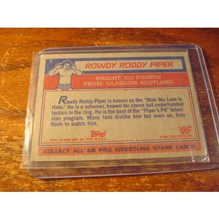 1985 Topps, Titan Sport, WWF, ROWDY RODDY PIPER